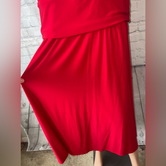 coldwater creek dark red sleeveless long dress size 24 - Picture 3 of 10